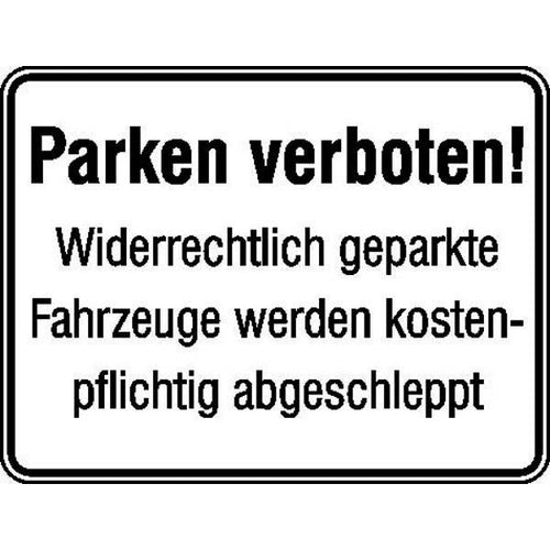 Parkplatzkennzeichnung / Hinweisschild 
