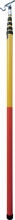 Lade das Bild in den Galerie-Viewer, Teleskopstange 8 M &quot;LV400&quot; Glasfaser, vorderansicht mit 5 Abschnitten und Gewicht : 5 kg gelb-rot
