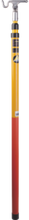 Lade das Bild in den Galerie-Viewer, Teleskopstange 3 M &quot;LV403&quot; Glasfaser, vorderansicht mit Gewicht : 4 kg und Bereitstellung in 3 Abschnitten gelb-rot
