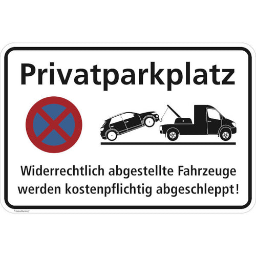 Hinweisschild für Gewerbe und Privat Privatparkplatz - 