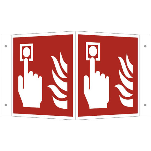 Brandschutzschild - Winkel - langnachleuchtend 