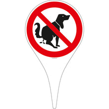 Lade das Bild in den Galerie-Viewer, Verbotsschild &quot;Hier kein Hundeklo&quot; Vorderansicht Hund verboten rund rot
