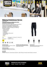 Lade das Bild in den Galerie-Viewer, Arbeitshose &quot;MEKSTROM&quot; produktdatenblatt mit vorgeformten knien und ausziehbarer saum vorgeformten Knien nachtblau
