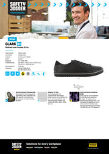 Lade das Bild in den Galerie-Viewer, Niedriger Leder-Sneaker für ihn &quot;CLARK&quot; Produktdatenblatt mit rutschfester sohle und energieaufnahme im fersenbereich dunkelblau
