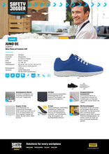 Lade das Bild in den Galerie-Viewer, Produktdatenblatt JUNOO1 Sneaker Halbschuhe Antistatisch Schnürsenkel Atmungsaktiv rutschfeste Sohle schwarz
