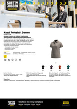Lade das Bild in den Galerie-Viewer, Allround-Poloshirt mit femininer Passform &quot;KASPOLOW&quot; Produktdatenblatt mit zweifarbigen design und mesh zone im nacken schwarz

