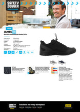 Lade das Bild in den Galerie-Viewer, Sportliche und ultraleichte Sneaker für ihn &quot;JAMES&quot; Produktdatenblatt mit atmungsaktiven obermaterila und energieaufnahme im fersenbereich schwarz
