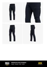 Lade das Bild in den Galerie-Viewer, Arbeitshose &quot;MEKSTROM&quot; produktdatenblatt mit vorgeformten knien und ausziehbarer saum vorgeformten Knien nachtblau
