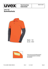 Lade das Bild in den Galerie-Viewer, Produktdatenblatt Poloshirt &quot;89883&quot; Schnittschutz Reflektoren elastisch Shirt hitzebeständig atmungsaktiv orange
