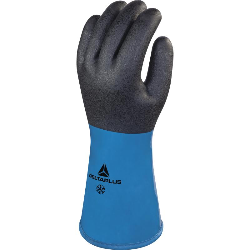 Handschuh Vorderansicht Chemie CHEMSAFE PLUS WINTER VV837 10er-Teilung blau-schwarz