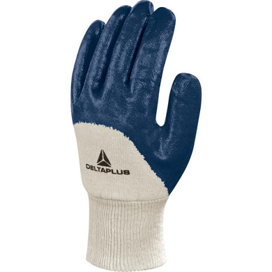 Handschuh Vorderansicht NI150 wenig hitzeempfindlich ölige und fettige Umgebungen blau-weiß