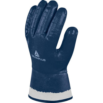 Handschuh Vorderansicht NI175 vollständig beschichtete Hand blau