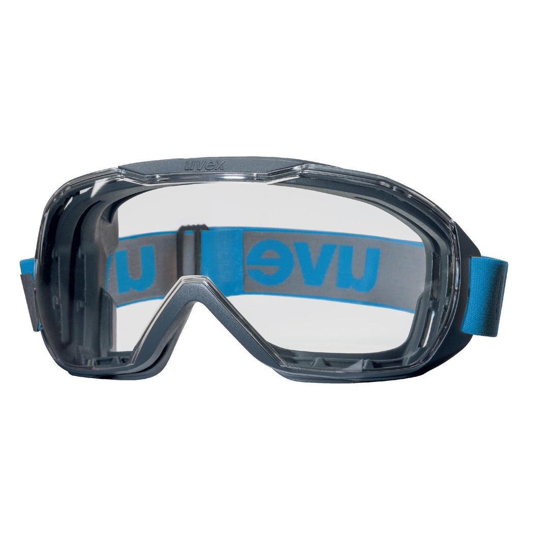 Vollsichtbrille uvex megasonic, blau - innen beschlagfrei, außen extrem kratzfest und chemikalienbeständig 9320265