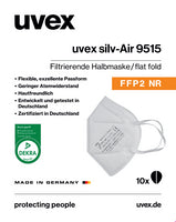 Lade das Bild in den Galerie-Viewer, uvex silv-Air 9515 Atemschutzmaske FFP2, 1 Box mit 10 Stück
