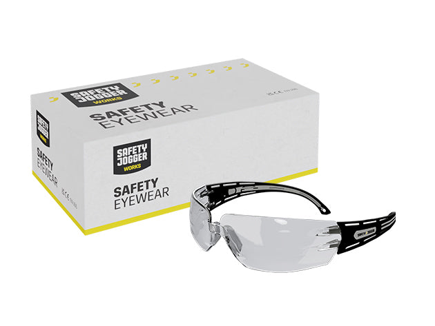 Sportliche, leichte und komfortable Schutzbrille mit Anti-Beschlag-Beschichtung 